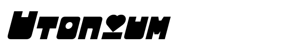 Utonium font preview